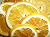 Orangenfrüchte in Scheiben